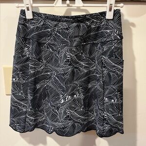 Banana Leaf Print Skirt with Shorts